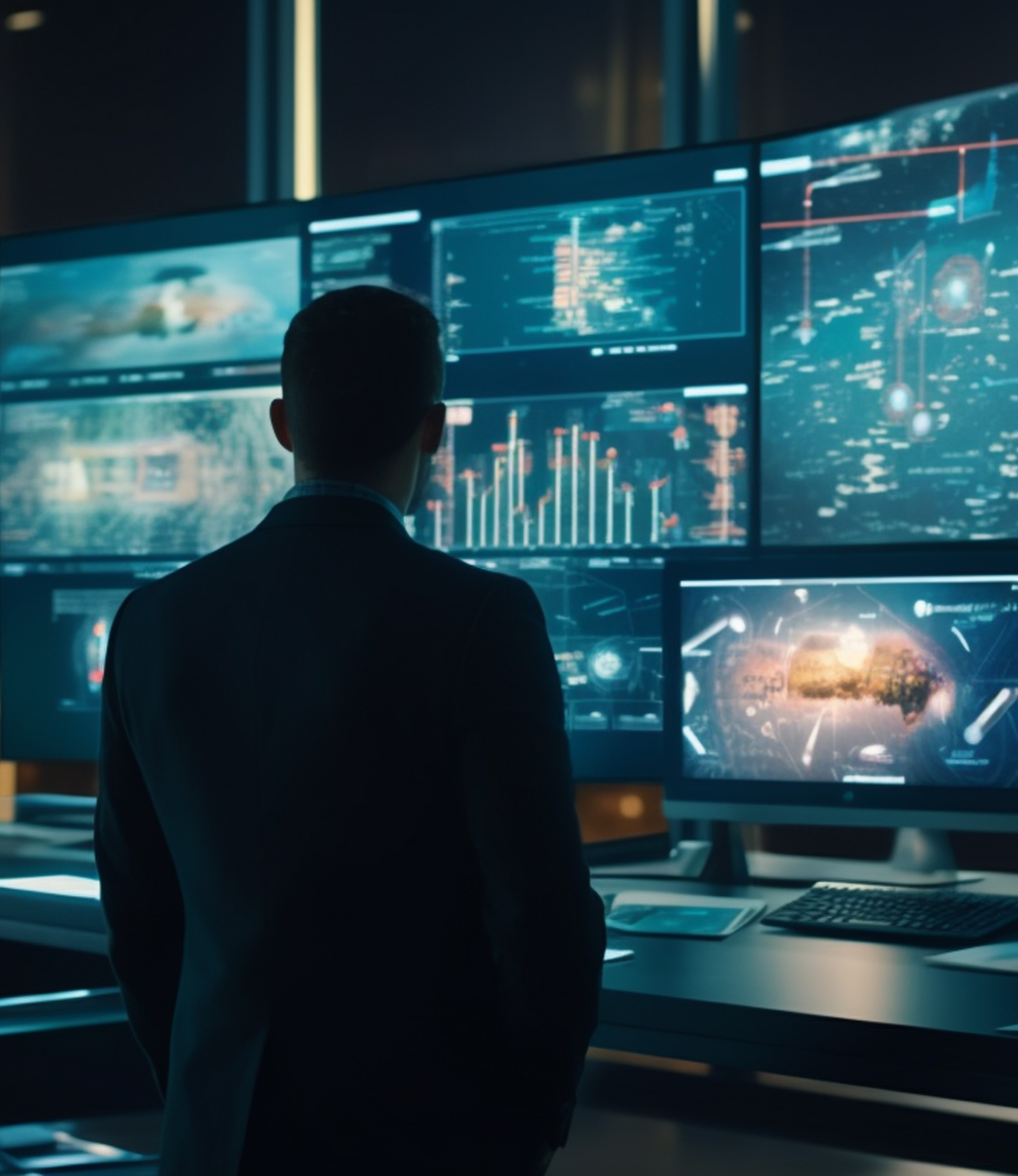 Cybersecurity professional analyzing data